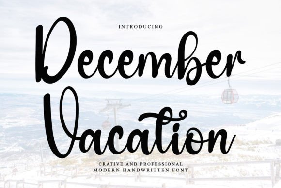 December Vacation Font: Elegant Handwritten Style for Crafters