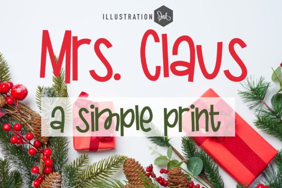 Mrs. Claus: A Whimsical Display Font for Editorial Charm