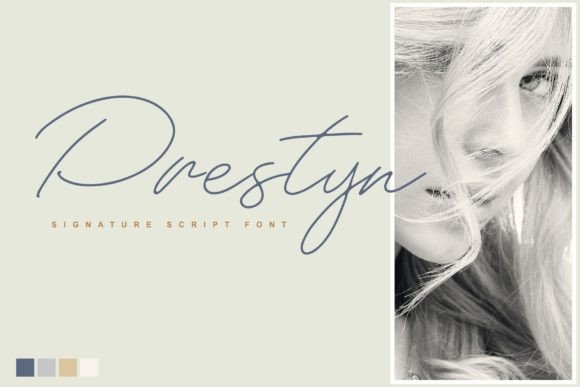 Prestyn: A Delicate Monoline Script Font for Thoughtful Branding