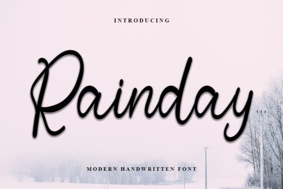 Rainday: A Festive Script Font That Elevates Small Business Branding