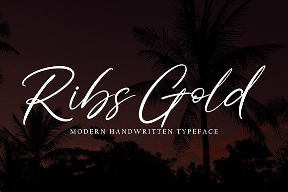 Ribs Gold: A Handwritten Font That Feels Like a Quiet Moment of Intention
